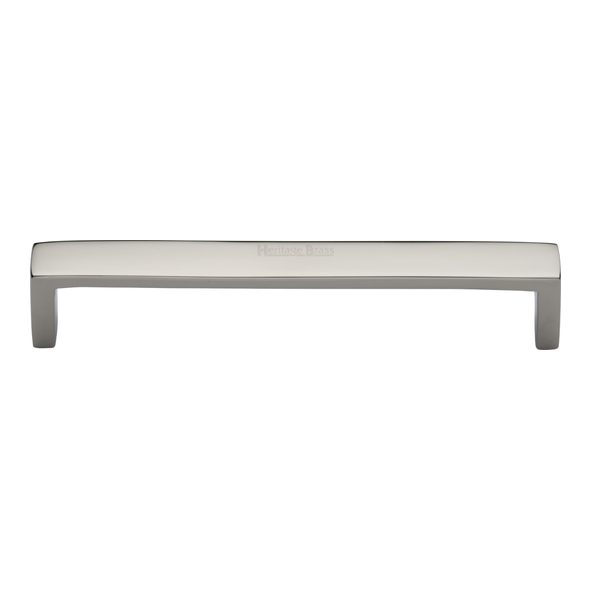 C4520 160-PNF • 160 x 168 x 28mm • Polished Nickel • Heritage Brass Wide Metro Cabinet Pull Handle